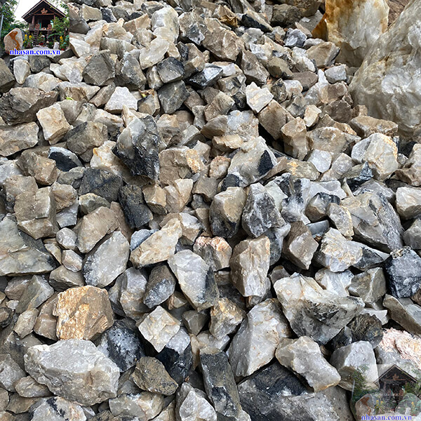 Đá thạch anh tóc đen 4x6 rải nền Đá thạch anh tóc đen 4x6 rải nền