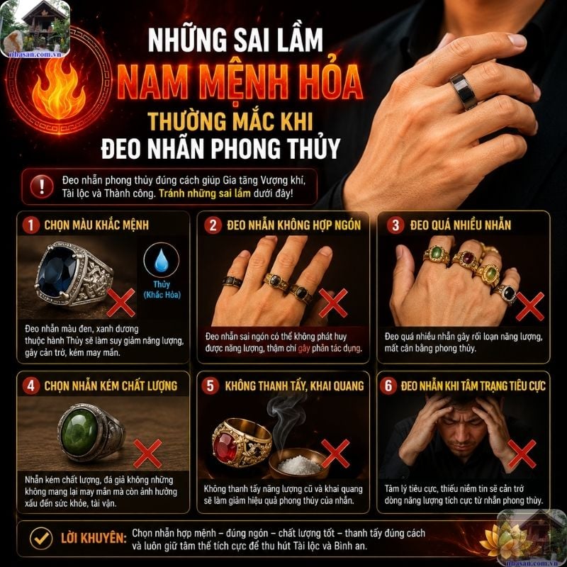 Những sai lầm nam mệnh hỏa thường mắc khi đeo nhẫn phong thủy Những sai lầm nam mệnh hỏa thường mắc khi đeo nhẫn phong thủy