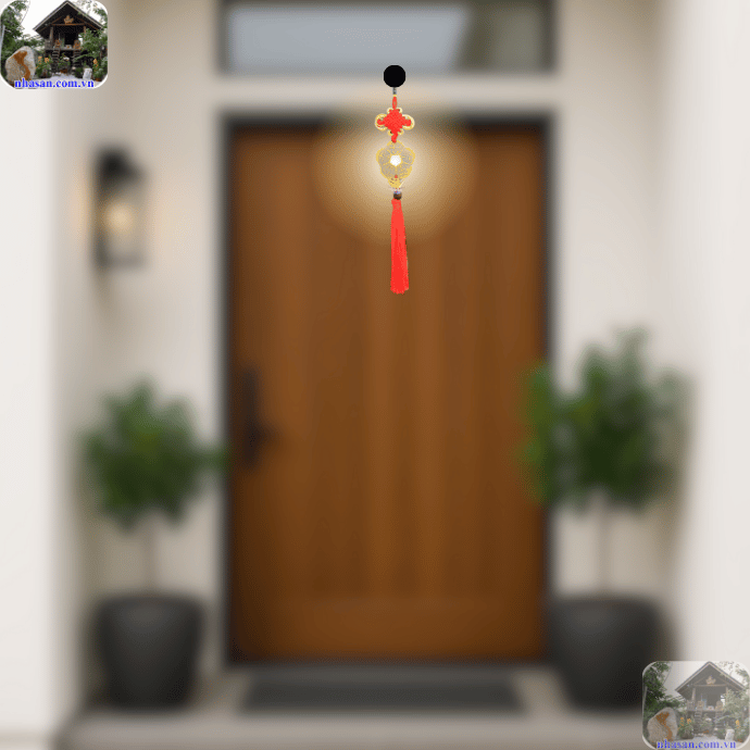 Treo đồng xu phong thuỷ trước cửa nhà thu hút tài lộc Treo đồng xu phong thuỷ trước cửa nhà thu hút tài lộc