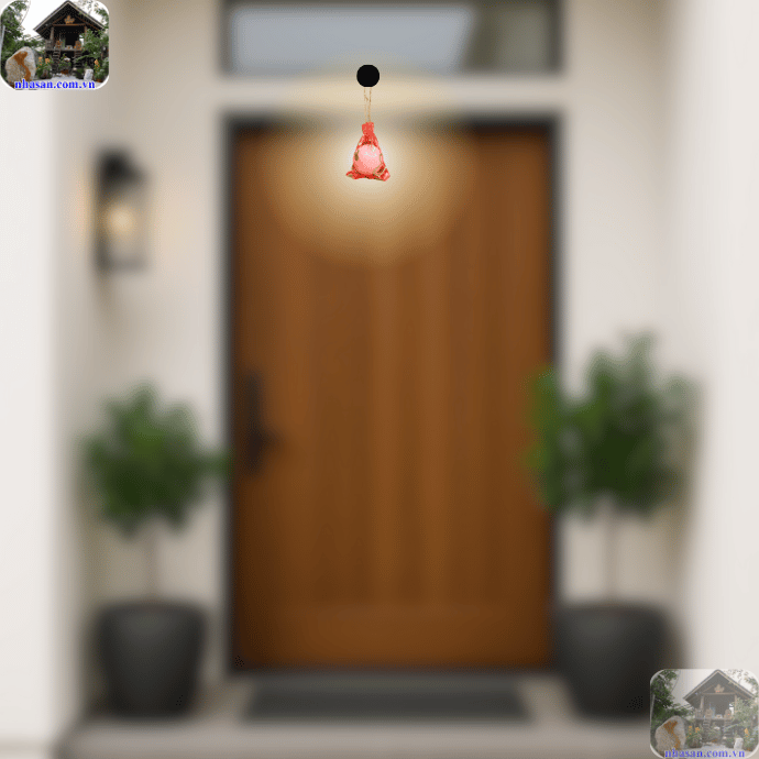 Treo trái châu phong thuỷ trước cửa giúp xua đuổi âm khí Treo trái châu phong thuỷ trước cửa giúp xua đuổi âm khí