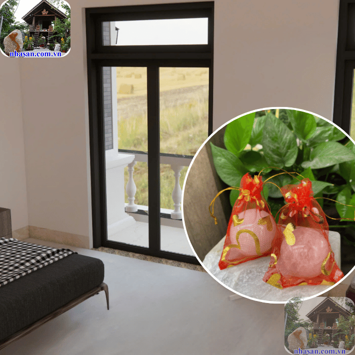 Treo trái châu phong thủy trước cửa phòng Treo trái châu phong thủy trước cửa phòng