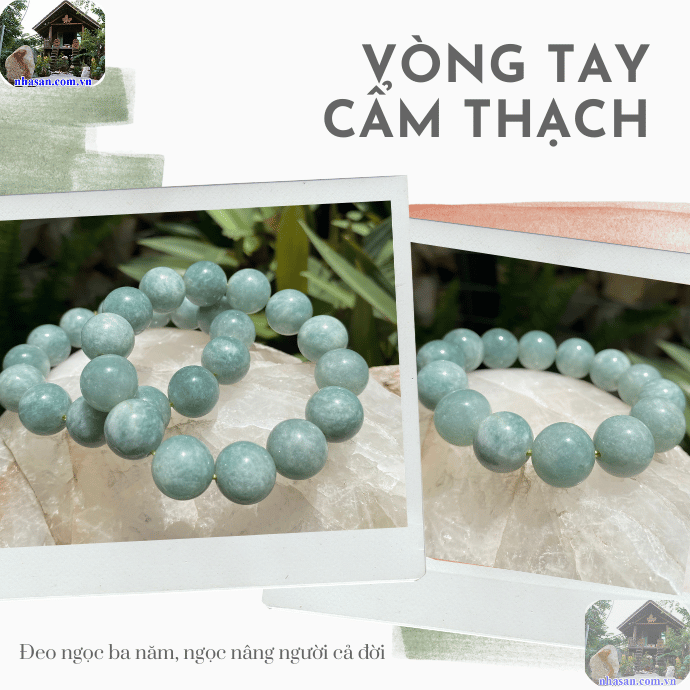 Vòng tay cẩm thạch càng đeo đá càng sáng bóng Vòng tay cẩm thạch càng đeo đá càng sáng bóng