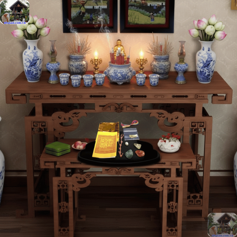 Bộ thất bảo (gồm vàng, bạc, ngọc, san hô đỏ, mã não, xà cừ, hổ phách) là vật phẩm không thể thiếu khi nạp cốt Bộ thất bảo (gồm vàng, bạc, ngọc, san hô đỏ, mã não, xà cừ, hổ phách) là vật phẩm không thể thiếu khi nạp cốt