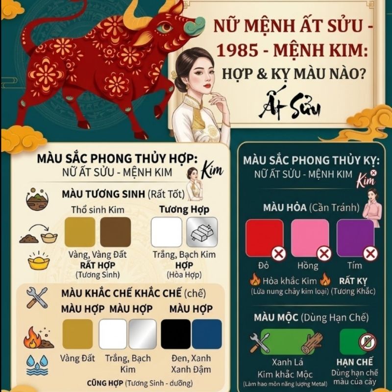 Thắc mắc nữ sinh năm 1985 hợp màu gì Thắc mắc nữ sinh năm 1985 hợp màu gì