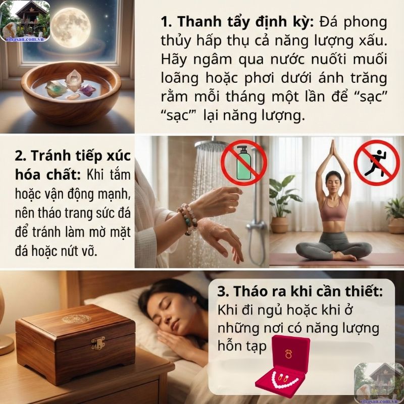 Nư mệnh Thổ cần thanh tẩy đá phong thủy trước khi sử dụng Nư mệnh Thổ cần thanh tẩy đá phong thủy trước khi sử dụng