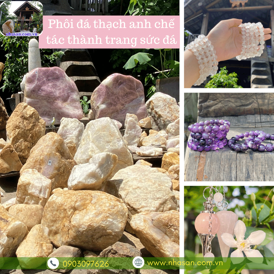 Trang sức đá được tuyển chọn từ những phôi đá chất lượng Trang sức đá được tuyển chọn từ những phôi đá chất lượng