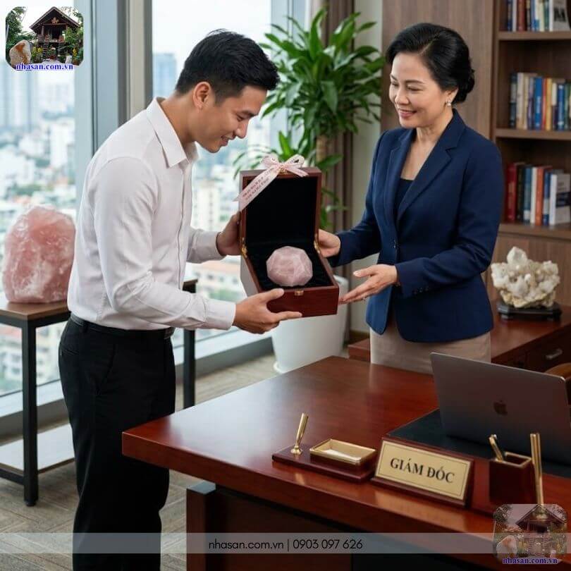 Tặng quả cầu 12 mặt thạch anh hồng thay lời chúc may mắn, vượng khí, gắn kết lâu dài Tặng quả cầu 12 mặt thạch anh hồng thay lời chúc may mắn, vượng khí, gắn kết lâu dài