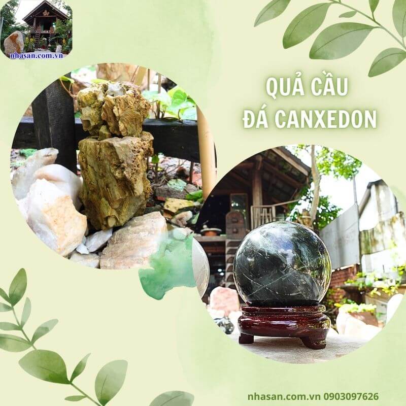 Quả cầu đá canxedon là một loại biến thể của thạch anh Quả cầu đá canxedon là một loại biến thể của thạch anh