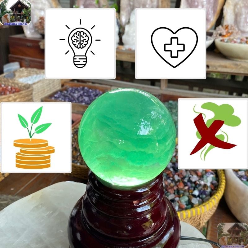 Quả cầu đá phong thủy được xem là linh vật trấn trạch, tượng trưng cho sự viên mãn Quả cầu đá phong thủy được xem là linh vật trấn trạch, tượng trưng cho sự viên mãn