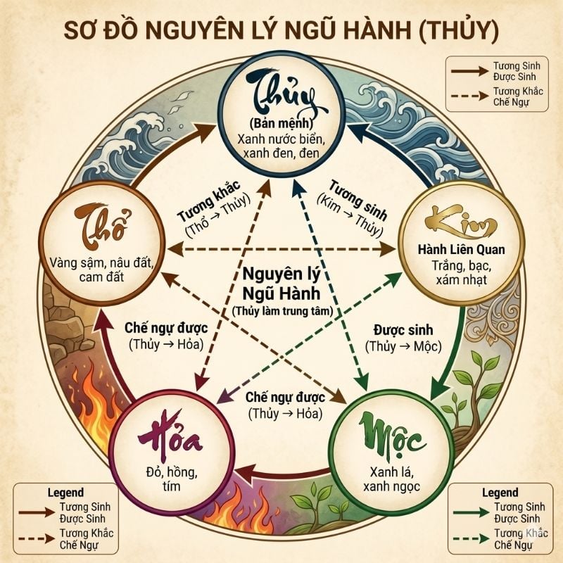 Nguyên lý ngũ hành quyết định sức mạnh quả cầu đá mệnh Thủy Nguyên lý ngũ hành quyết định sức mạnh quả cầu đá mệnh Thủy