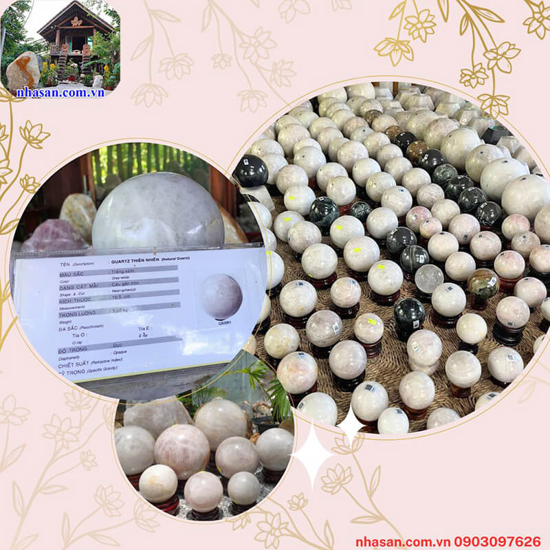 Quả cầu thạch anh tại Nhà Sàn được kiểm định chất lượng Quả cầu thạch anh tại Nhà Sàn được kiểm định chất lượng