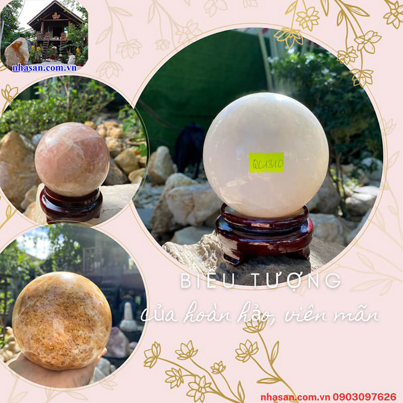 Quả cầu phong thủy đá thạch anh mang ý nghĩa tượng trưng cho sự hoàn hảo Quả cầu phong thủy đá thạch anh mang ý nghĩa tượng trưng cho sự hoàn hảo