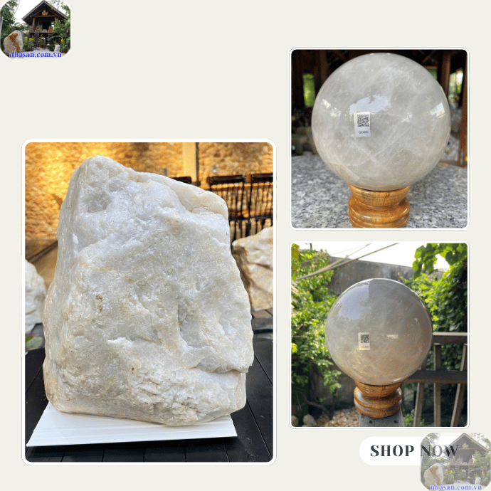 Thạch anh trắng được cho là có khả năng hấp thụ năng lượng tiêu cực Thạch anh trắng được cho là có khả năng hấp thụ năng lượng tiêu cực