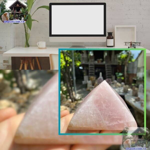 Kim tự tháp đá thạch anh tự nhiên Kim tự tháp đá thạch anh tự nhiên