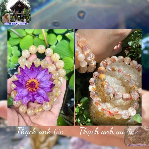 So sánh thạch anh ưu linh và thạch anh tóc So sánh thạch anh ưu linh và thạch anh tóc