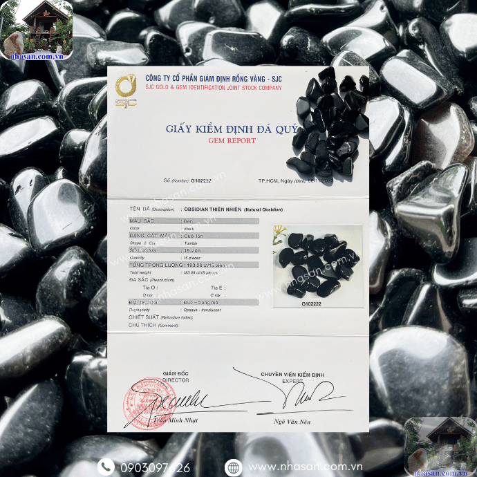 Đá obsidian được kiểm định chất lượng là đá tự nhiên 100% Đá obsidian được kiểm định chất lượng là đá tự nhiên 100%