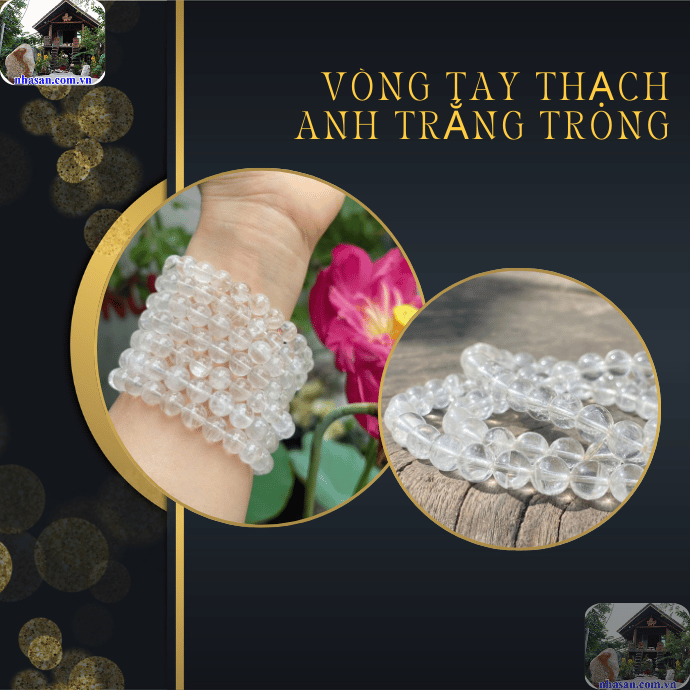 Trang sức đá thạch anh trắng trong tự nhiên Trang sức đá thạch anh trắng trong tự nhiên