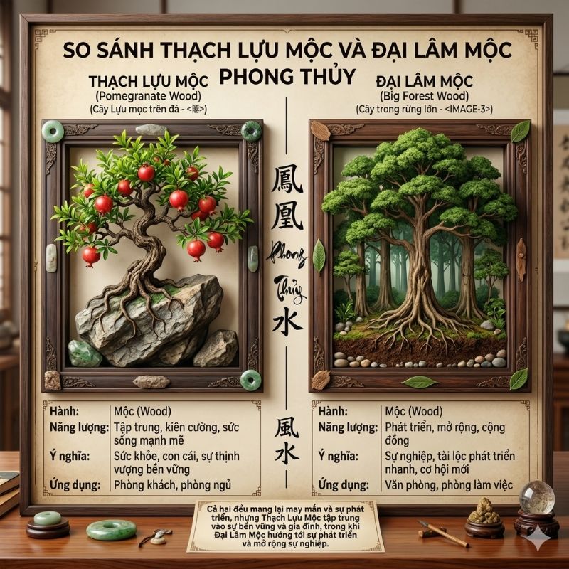 So sánh Thạch Lựu Mộc và Đại Lâm Mộc So sánh Thạch Lựu Mộc và Đại Lâm Mộc