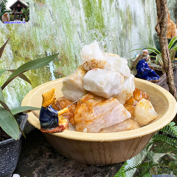 Thạch thủy bình làm từ đá tự nhiên có tác dụng thanh lọc không khí Thạch thủy bình làm từ đá tự nhiên có tác dụng thanh lọc không khí