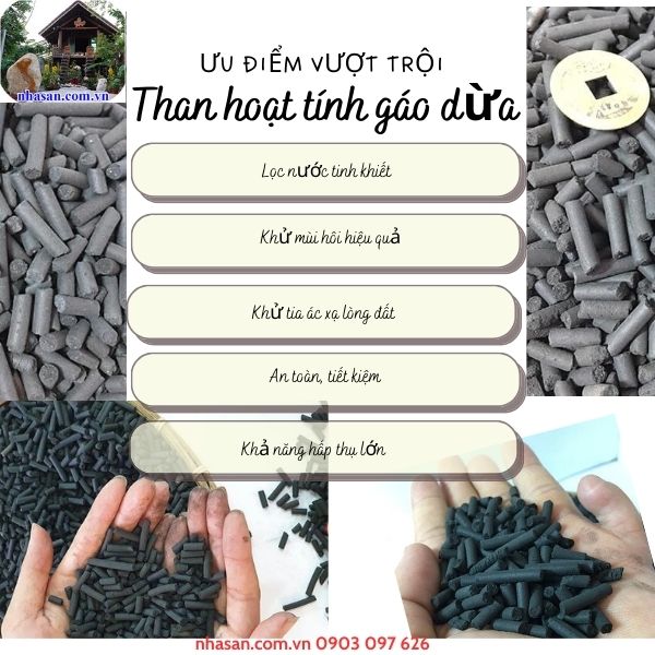 Than hoạt tính gáo dừa có nhiều ưu điểm vượt bậc Than hoạt tính gáo dừa có nhiều ưu điểm vượt bậc