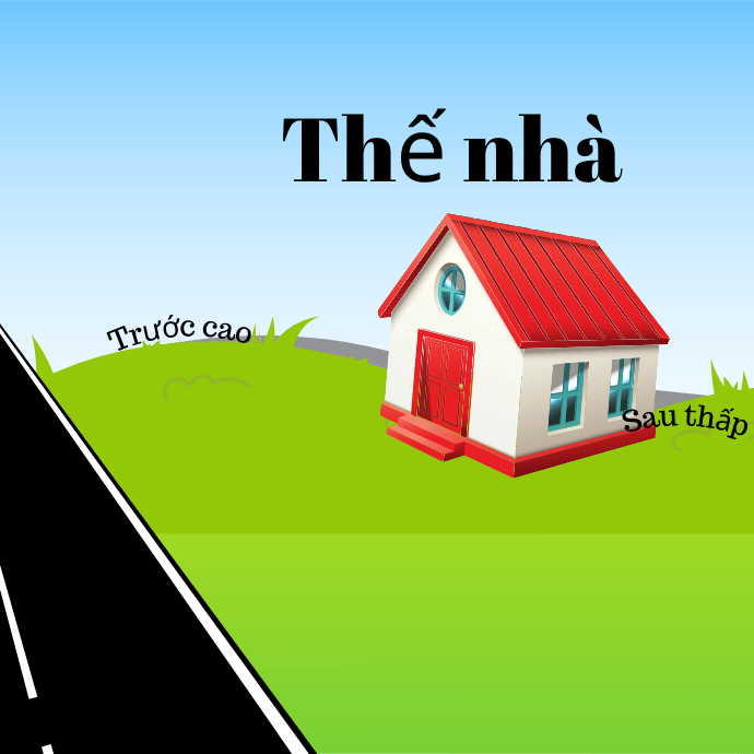 Thế đất trước cao sau thấp do yếu tố thiên tạo hoặc nhân tạo nên Thế đất trước cao sau thấp do yếu tố thiên tạo hoặc nhân tạo nên