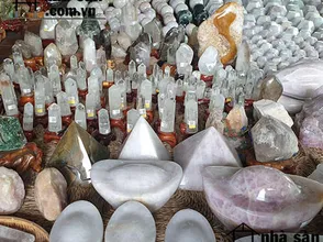 Feng shui stone set as a desk to attract fortune