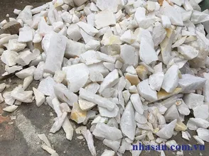 Quartz stone - White crushed quartz stone sheds foundation