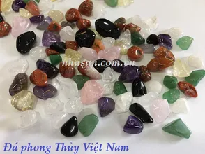 Feng shui quartz stone polishing five-color stone