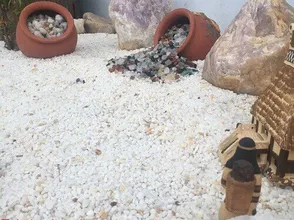 Quarry stones scattered the Binh Duong town