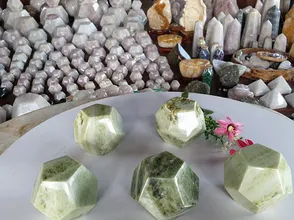 Stone ball with 12 sides natural marble