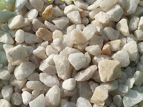 Tran Trach, creating positive energy, decorating a house with 1x2 crushed quartz stone.