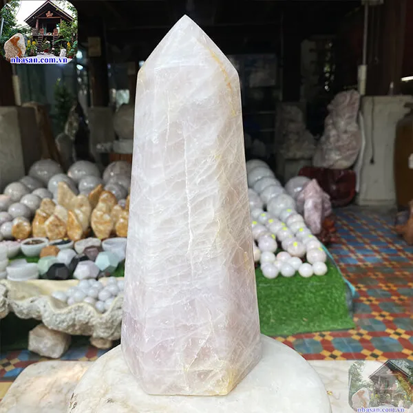 Trụ lục giác thạch anh hồng 4.88kg-T621