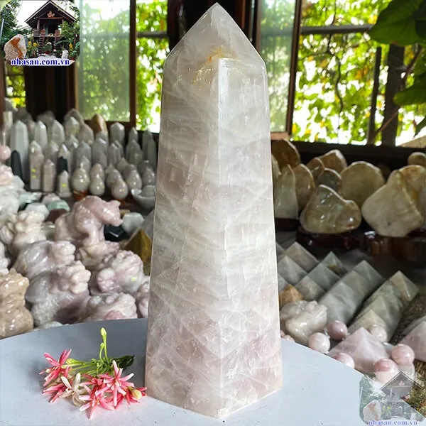 Trụ lục giác thạch anh hồng 4.88kg-T621