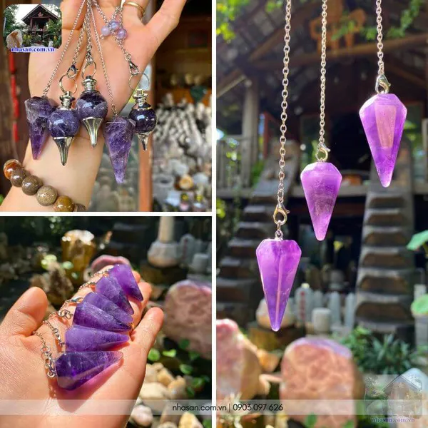 Con lắc cảm xạ thạch anh tím công cụ hỗ trợ đắc lực trong phong thủy và chữa bệnh
