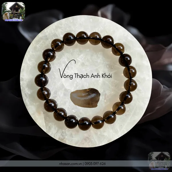 Vòng thạch anh khói 8ly