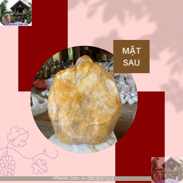 Kệ rượu phòng khách đá thạch anh KR02, nặng 12.4kg, kích thước: cao 27.5cm x ngang 25.5cm x miệng 11.5cm