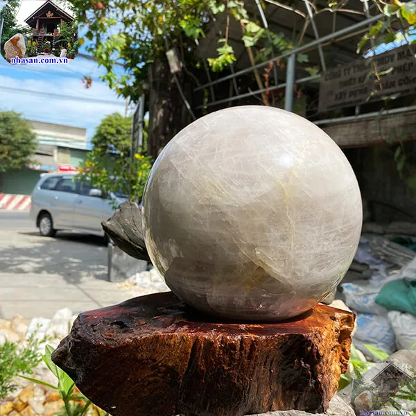 Quả cầu thạch anh hồng QC1284 - 10.5kg - 20cm