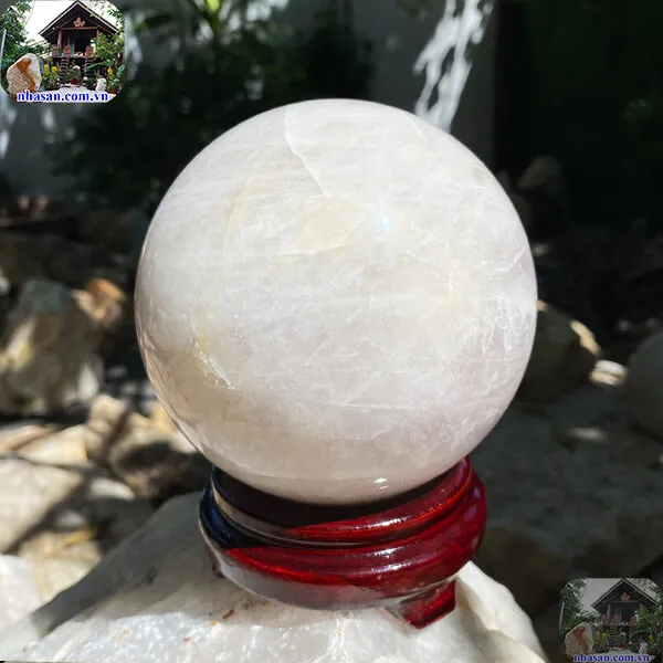 Bi cầu đá thạch anh 2.14kg - 11.5cm - QC1297