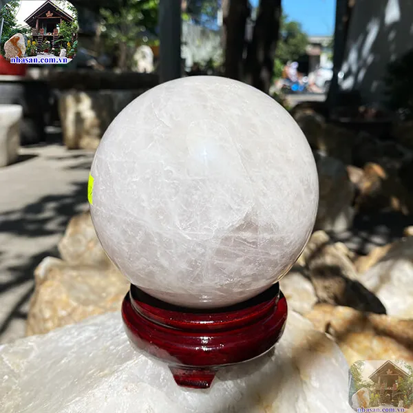 Bi cầu đá thạch anh 2.14kg - 11.5cm - QC1297