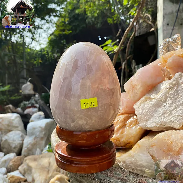Mua quả trứng thạch anh hồng 2.45kg - Nhận ngay may mắn