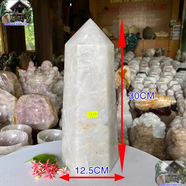Trụ lục giác thạch anh trắng 6.4Kg-T577