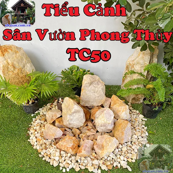 Tiểu cảnh sân vườn đá phong thủy giúp thư giãn giảm stress TC50