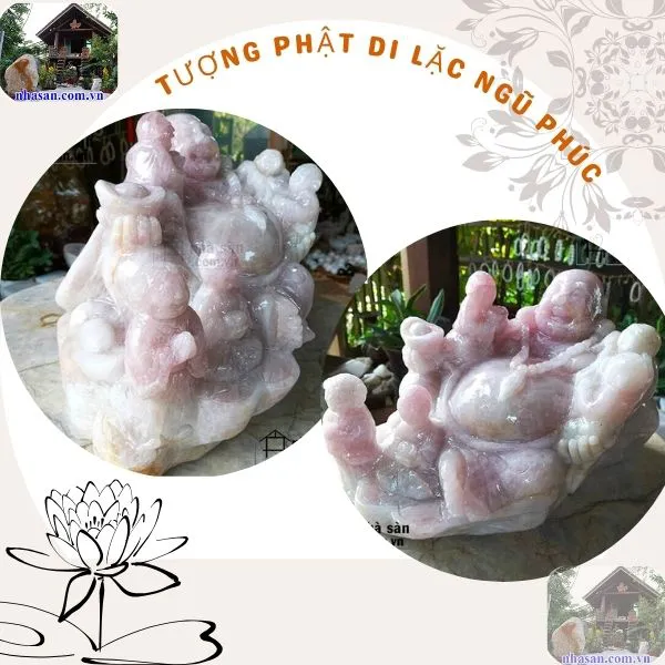 Top 5 mẫu tượng Phật Di Lặc bằng đá thạch anh đẹp nhất 2024