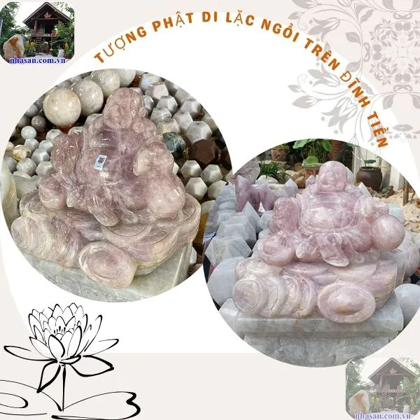 Top 5 mẫu tượng Phật Di Lặc bằng đá thạch anh đẹp nhất 2024