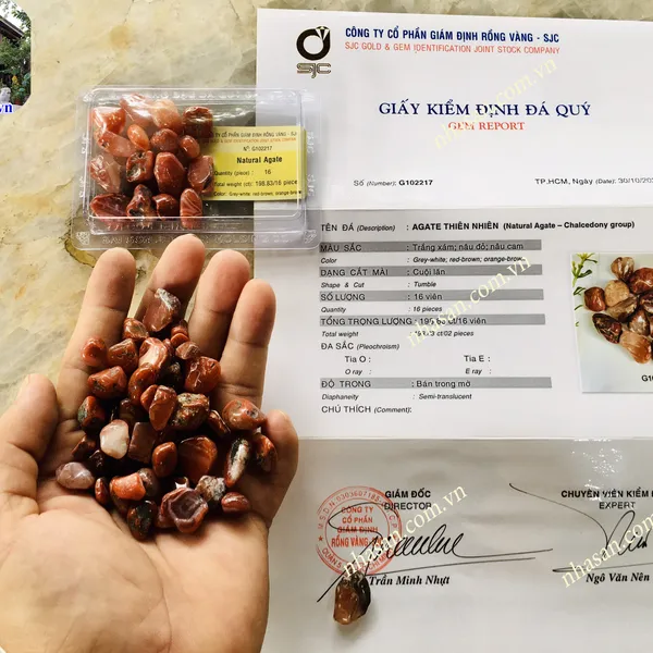 Đá vụn mã não đánh bóng phong thủy