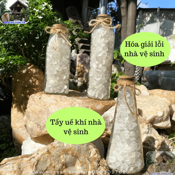 Thạch anh bảo bình thủy - Pháp khí hóa giải phương vị xấu, tẩy uế khí nhà vệ sinh