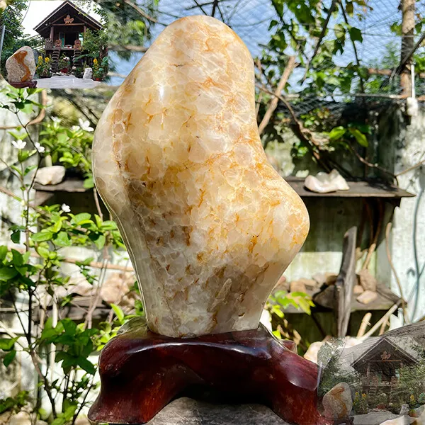 Trụ thạch anh bông vàng 7kg, cao 36cm x ngang 20cm x dày 8cm - TAV48