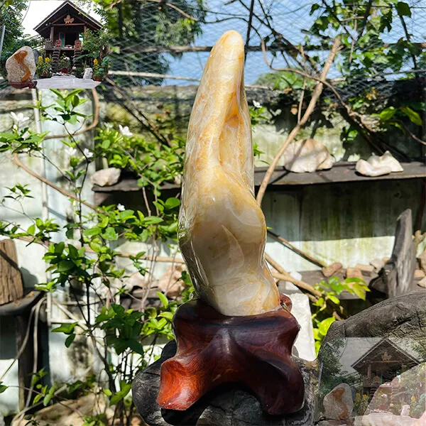 Trụ thạch anh bông vàng 7kg, cao 36cm x ngang 20cm x dày 8cm - TAV48