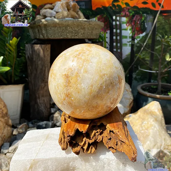 Quả cầu phong thủy màu vàng QC1260 - 15cm - 4.05kg