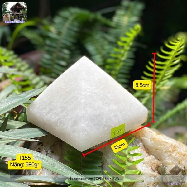 Đá thạch anh kim tự tháp T155 - 980gr